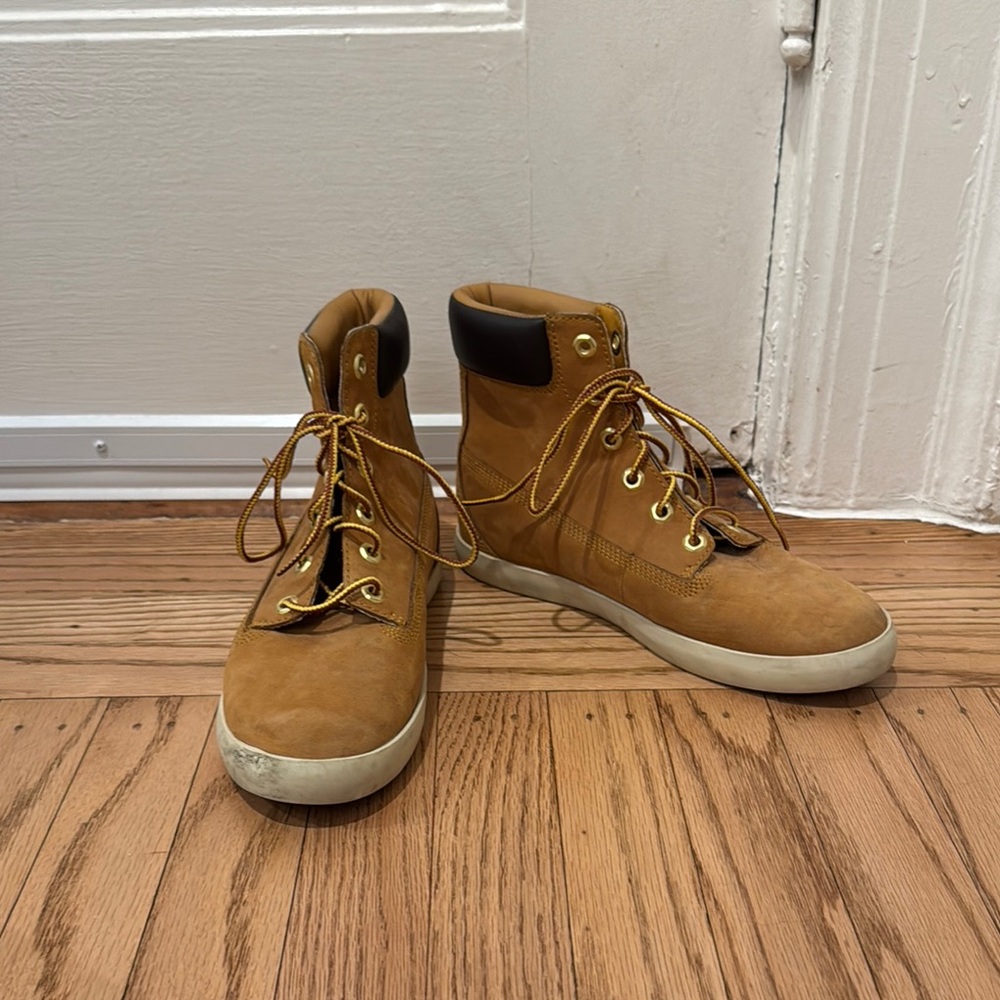 Timberland Tan Winter Rain Boots with Nubuck Leather
